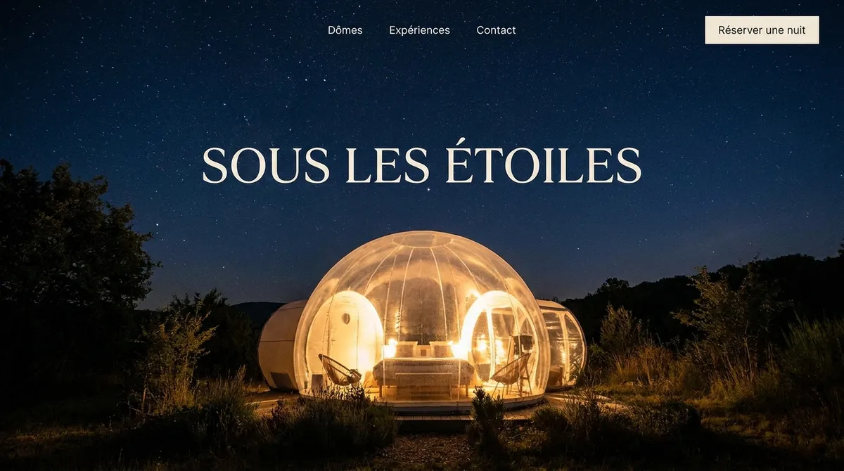 Site glamping
